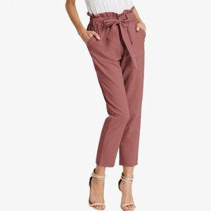 ✨New✨ GRACE KARIN Women's Cropped Paper Bag Waist Pants with Pockets - Med